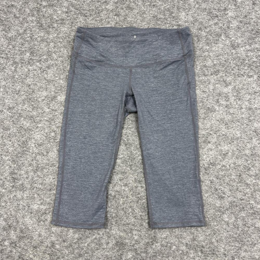 Athleta Leggings Womens S Gray Capri 15 inseam Nylon Polyester Athletic Training